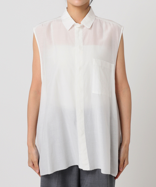 CITYSHOP（シティーショップ）の「OPPOSITE SHIRT VEST：シャツ（シャツ/ブラウス・レディース・ブラック/ホワイト・FREE）」の21枚目の写真