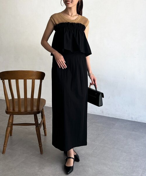 Chez toi（シェトワ）の「3WAYナロースカート（スカート・レディース・グレイッシュベージュ/キャメル/ブラック・FREE）」の6枚目の写真