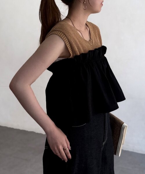 Chez toi（シェトワ）の「3WAYナロースカート（スカート・レディース・グレイッシュベージュ/キャメル/ブラック・FREE）」の10枚目の写真