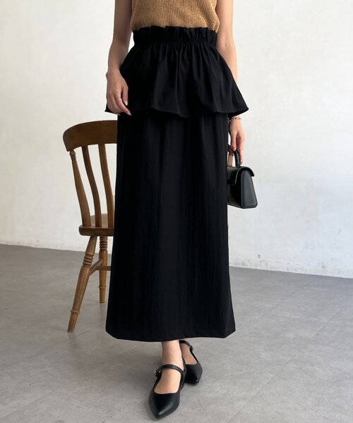 Chez toi（シェトワ）の「3WAYナロースカート（スカート・レディース・グレイッシュベージュ/キャメル/ブラック・FREE）」の14枚目の写真