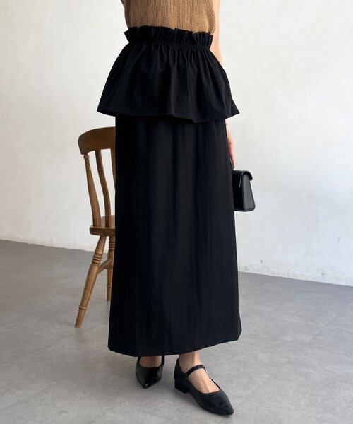 Chez toi（シェトワ）の「3WAYナロースカート（スカート・レディース・グレイッシュベージュ/キャメル/ブラック・FREE）」の15枚目の写真