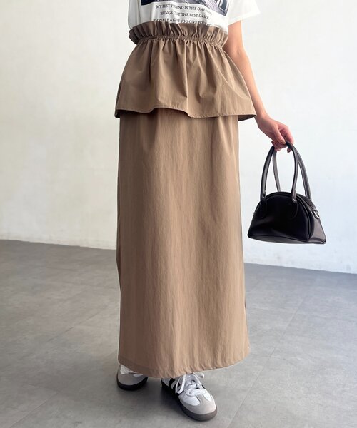 Chez toi（シェトワ）の「3WAYナロースカート（スカート・レディース・グレイッシュベージュ/キャメル/ブラック・FREE）」の17枚目の写真