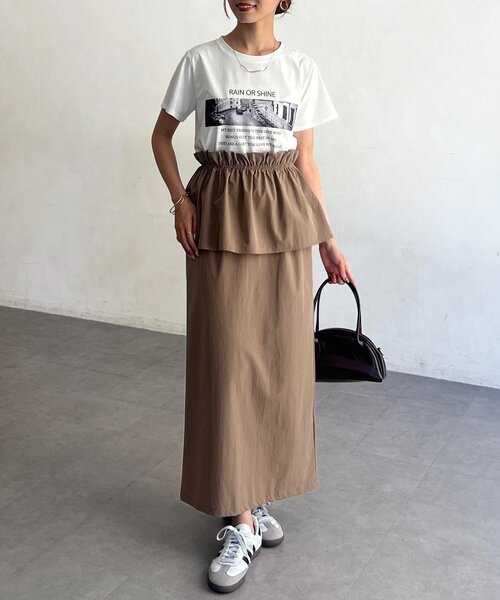 Chez toi（シェトワ）の「3WAYナロースカート（スカート・レディース・グレイッシュベージュ/キャメル/ブラック・FREE）」の18枚目の写真