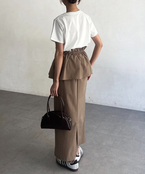 Chez toi（シェトワ）の「3WAYナロースカート（スカート・レディース・グレイッシュベージュ/キャメル/ブラック・FREE）」の22枚目の写真