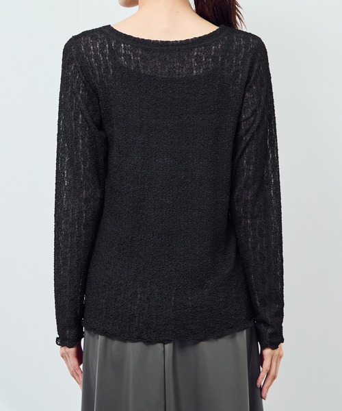 ROPE' PICNIC（ロペピクニック）の「レースカットソートップス（Tシャツ/カットソー・レディース・ブラック/オフホワイト・FREE）」の5枚目の写真