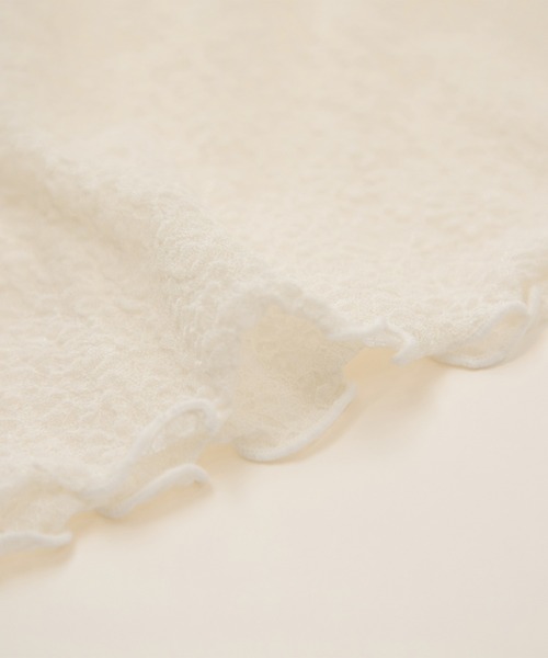 ROPE' PICNIC（ロペピクニック）の「レースカットソートップス（Tシャツ/カットソー・レディース・ブラック/オフホワイト・FREE）」の4枚目の写真