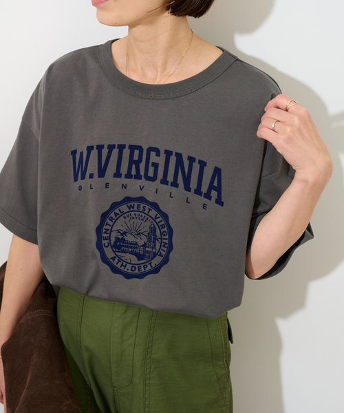 JOURNAL STANDARD relume(ジャーナルスタンダード レリューム)の「ヴィンテージフロッキーロゴTEE(Tシャツ/カットソー・レディース・アイボリー/ブラック系その他/ブラウン・FREE)」の2枚目の写真