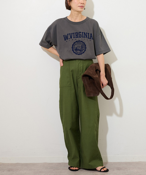 JOURNAL STANDARD relume(ジャーナルスタンダード レリューム)の「ヴィンテージフロッキーロゴTEE(Tシャツ/カットソー・レディース・アイボリー/ブラック系その他/ブラウン・FREE)」の4枚目の写真