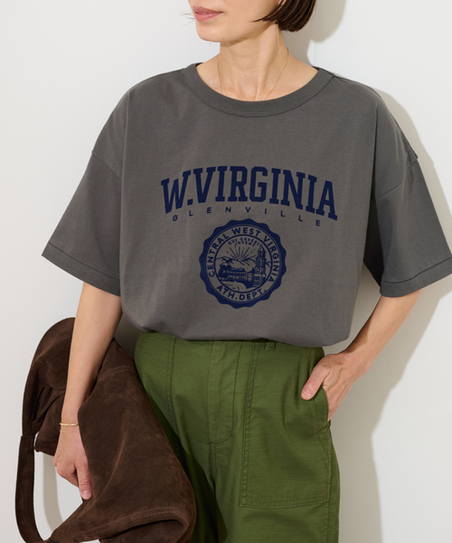 JOURNAL STANDARD relume(ジャーナルスタンダード レリューム)の「ヴィンテージフロッキーロゴTEE(Tシャツ/カットソー・レディース・アイボリー/ブラック系その他/ブラウン・FREE)」の7枚目の写真