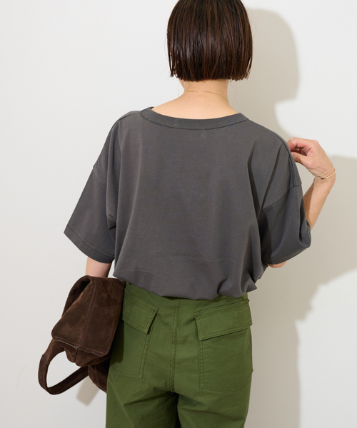 JOURNAL STANDARD relume(ジャーナルスタンダード レリューム)の「ヴィンテージフロッキーロゴTEE(Tシャツ/カットソー・レディース・アイボリー/ブラック系その他/ブラウン・FREE)」の9枚目の写真