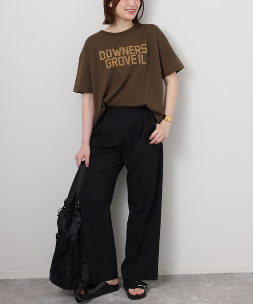 JOURNAL STANDARD relume(ジャーナルスタンダード レリューム)の「ヴィンテージフロッキーロゴTEE(Tシャツ/カットソー・レディース・アイボリー/ブラック系その他/ブラウン・FREE)」の19枚目の写真