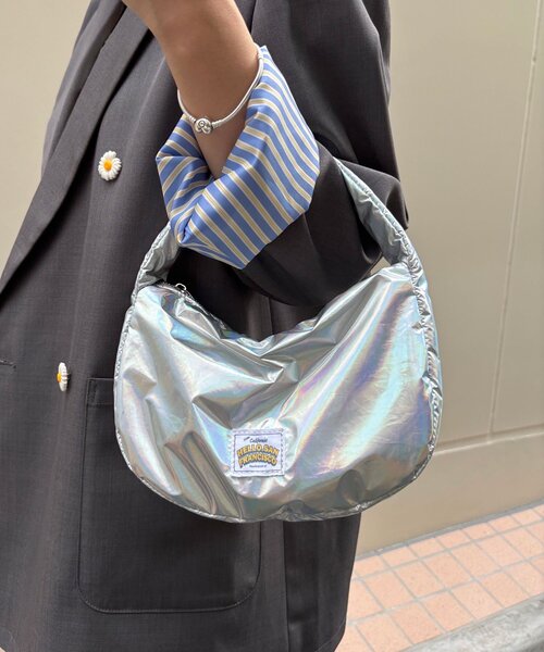 HELLO.SANFRANCISCO（ハローサンフランシスコ）の「【HELLO.SANFRANCISCO/ハローサンフランシスコ】メタリックワンハンドルミニBAG（トートバッグ・レディース・ピンク/シルバー/イエロー・FREE）」の16枚目の写真