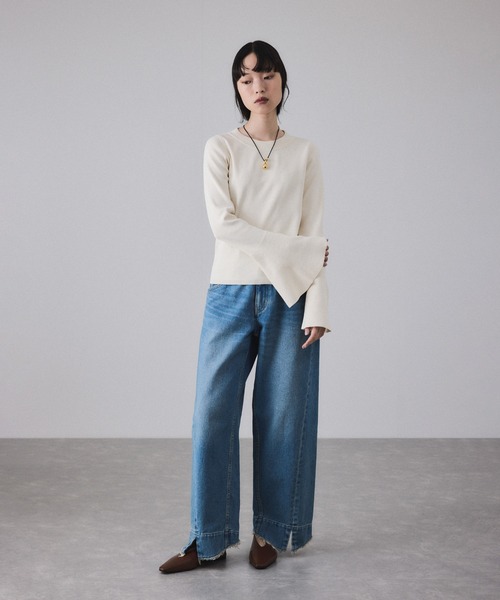 ADAM ET ROPE'（アダムエロペ）の「ソフトスクエアフラットシューズ（パンプス・レディース・ダークブラウン/ブラック・23/23.5/24/24.5）」の7枚目の写真