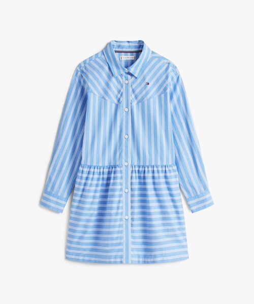 TOMMY HILFIGER（トミーヒルフィガー）の「GIRLS ストライプシャツワンピース（ワンピース・レディース・ライトブルー・140cm/150cm/130cm/160cm）」の5枚目の写真