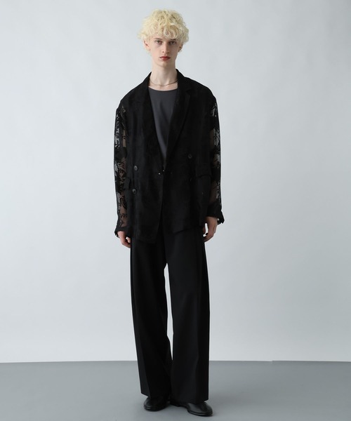 HARE(ハレ)の「【SET UP対応】クリスプディープタックワイドパンツ(HARE)(スラックス・メンズ・ブラック/グレー/グリーン/ブラウン系その他・SMALL/MEDIUM/LARGE)」の5枚目の写真