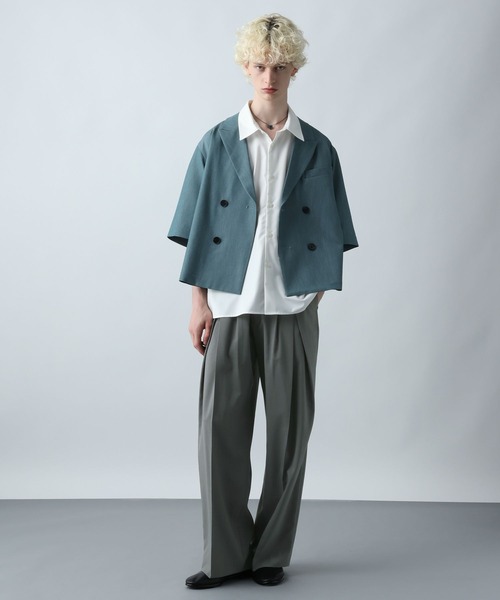 HARE(ハレ)の「【SET UP対応】クリスプディープタックワイドパンツ(HARE)(スラックス・メンズ・ブラック/グレー/グリーン/ブラウン系その他・SMALL/MEDIUM/LARGE)」の11枚目の写真