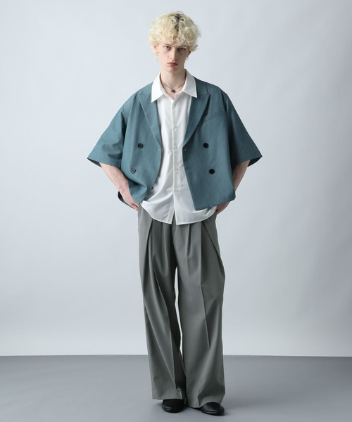 HARE(ハレ)の「【SET UP対応】クリスプディープタックワイドパンツ(HARE)(スラックス・メンズ・ブラック/グレー/グリーン/ブラウン系その他・SMALL/MEDIUM/LARGE)」の12枚目の写真