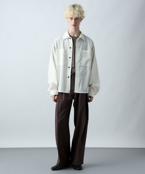 HARE(ハレ)の「【SET UP対応】クリスプディープタックワイドパンツ(HARE)(スラックス・メンズ・ブラック/グレー/グリーン/ブラウン系その他・SMALL/MEDIUM/LARGE)」の15枚目の写真