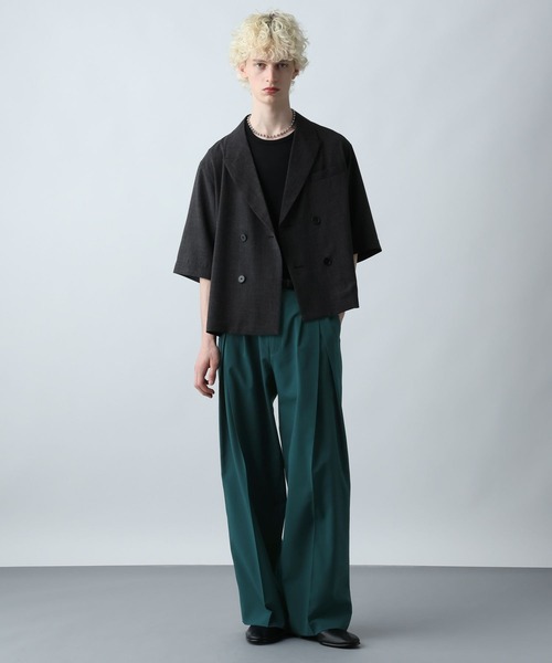 HARE(ハレ)の「【SET UP対応】クリスプディープタックワイドパンツ(HARE)(スラックス・メンズ・ブラック/グレー/グリーン/ブラウン系その他・SMALL/MEDIUM/LARGE)」の20枚目の写真