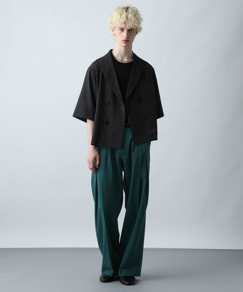 HARE(ハレ)の「【SET UP対応】クリスプディープタックワイドパンツ(HARE)(スラックス・メンズ・ブラック/グレー/グリーン/ブラウン系その他・SMALL/MEDIUM/LARGE)」の21枚目の写真