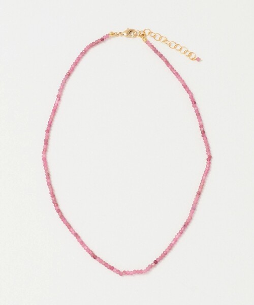 Causerie(コズリ)の「<Causerie>ストーン カット ショートネックレス(ネックレス・レディース・ホワイト/ライトピンク/ケリーグリーン・FREE)」の3枚目の写真