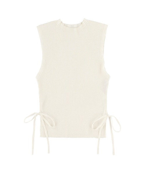 alexiastam サイドリボンハイネックニットタンクトップス Side Ribbon High Neck Knit Top /サイドリボンタンク（タンク