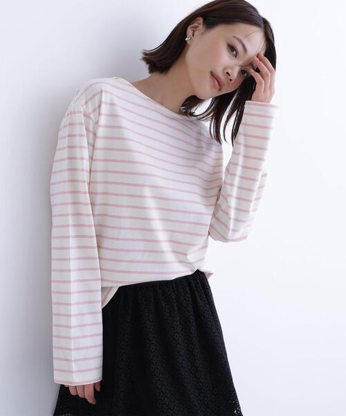 【新品】NATURAL BEAUTY　ボーダー　スカート　サイズ38 セール】◇ボーダーカットソー（Tシャツ/カットソー）｜NATURAL