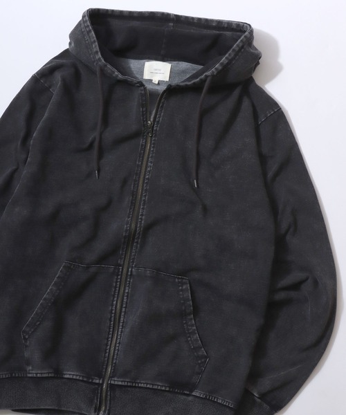 セール】Vintage Design Chemical Denim Zip Hoodie/【セットアップ