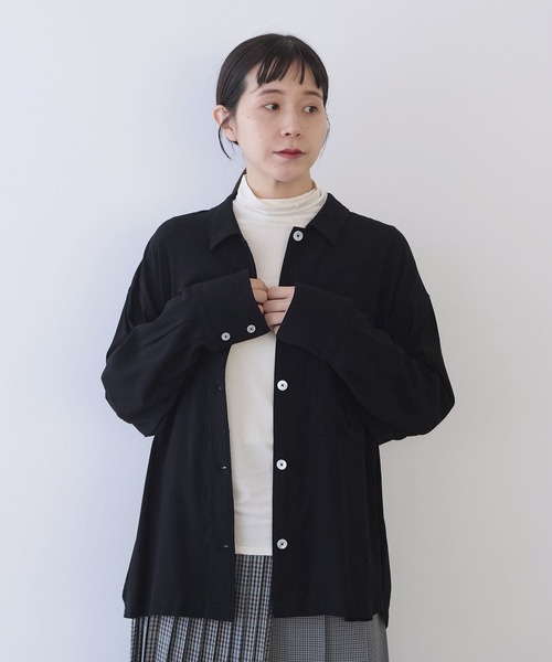 yuni（ユニ ）の「レーヨンウール haori シャツ（シャツ/ブラウス 