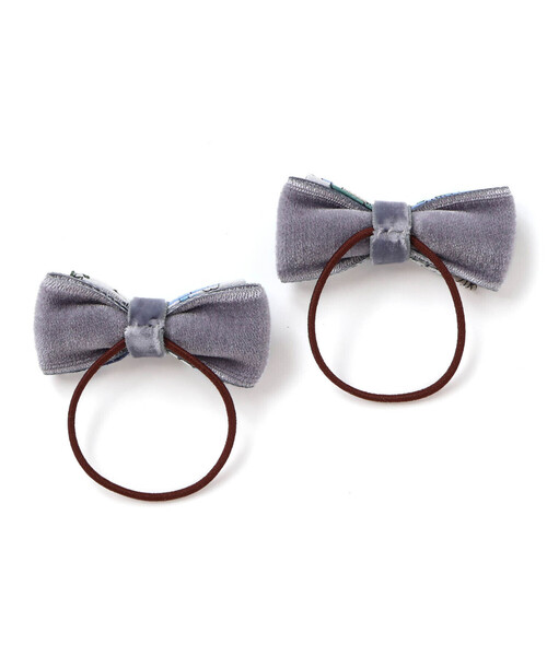 Tartine et Chocolat（タルティーヌエショコラ）の「【日本製】【お揃い】リバティビエラ(DaisyMorisia)ヘアゴム２点セット（ヘアゴム・キッズ・ブルー系その他/ピンク系その他・FREE）」の6枚目の写真