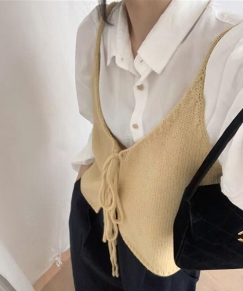 セール】ニットベスト ビーンダッシュデザイン（キャミソール