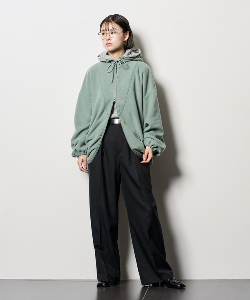 CITYSHOP(シティーショップ)の「TACK SLACKS パンツ(スラックス・レディース・ブラック/チャコールグレー・38/36)」の8枚目の写真