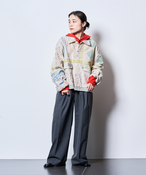 CITYSHOP(シティーショップ)の「TACK SLACKS パンツ(スラックス・レディース・ブラック/チャコールグレー・38/36)」の9枚目の写真