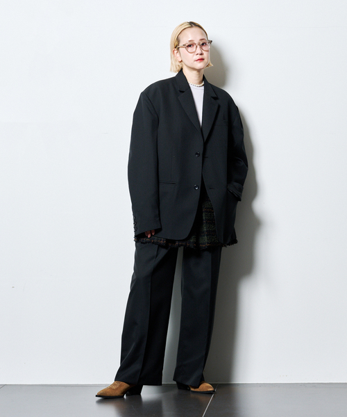 CITYSHOP(シティーショップ)の「TACK SLACKS パンツ(スラックス・レディース・ブラック/チャコールグレー・38/36)」の12枚目の写真