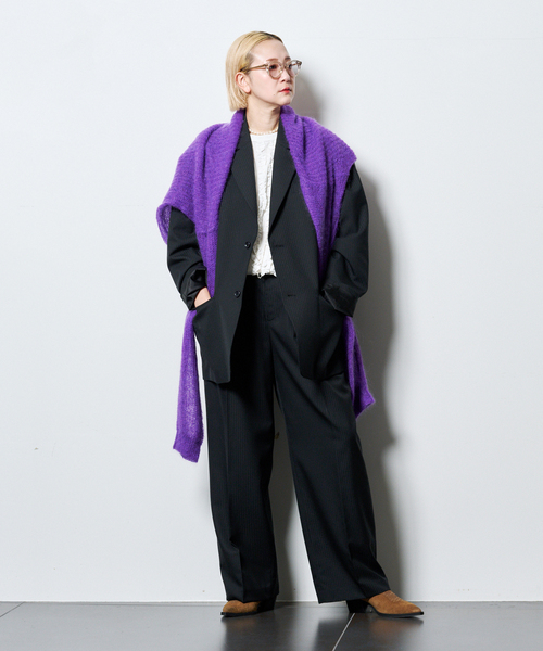 CITYSHOP(シティーショップ)の「TACK SLACKS パンツ(スラックス・レディース・ブラック/チャコールグレー・38/36)」の13枚目の写真