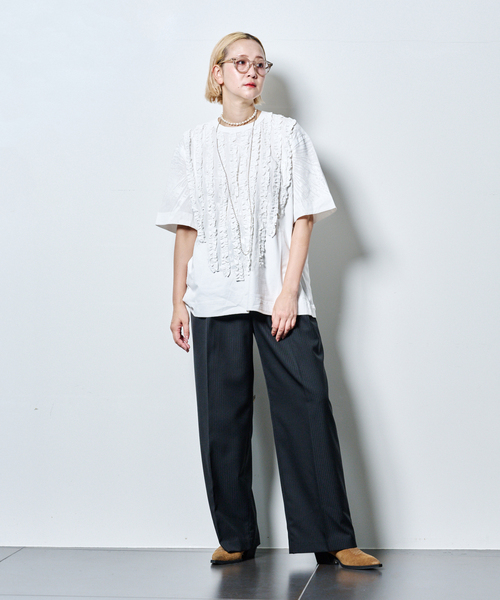 CITYSHOP(シティーショップ)の「TACK SLACKS パンツ(スラックス・レディース・ブラック/チャコールグレー・38/36)」の15枚目の写真