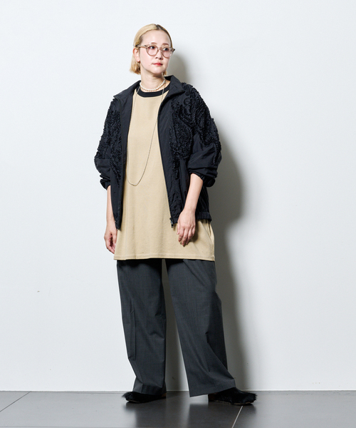 CITYSHOP(シティーショップ)の「TACK SLACKS パンツ(スラックス・レディース・ブラック/チャコールグレー・38/36)」の16枚目の写真