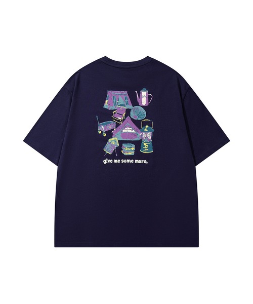 S'more(スモア)の「S'more Pop Color Gear Back Print Tee ポップ配色ギアバックプリント半袖Tシャツ (SS)(Tシャツ/カットソー・レディース・ホワイト/ワインレッド/ネイビー・SMALL/LARGE/X-LARGE/MEDIUM)」の2枚目の写真