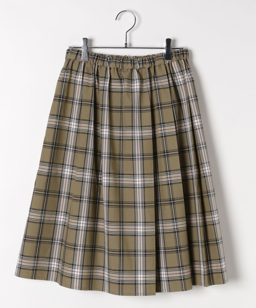 LEPSIM（レプシィム）の「ミドルチェックスカート　497398（スカート・レディース・ベージュ/チャコールグレー・FREE）」の11枚目の写真