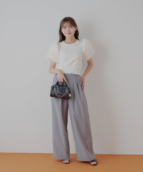 Chico（チコ）の「袖ファー付パフニット（ニット/セーター）」 - WEAR