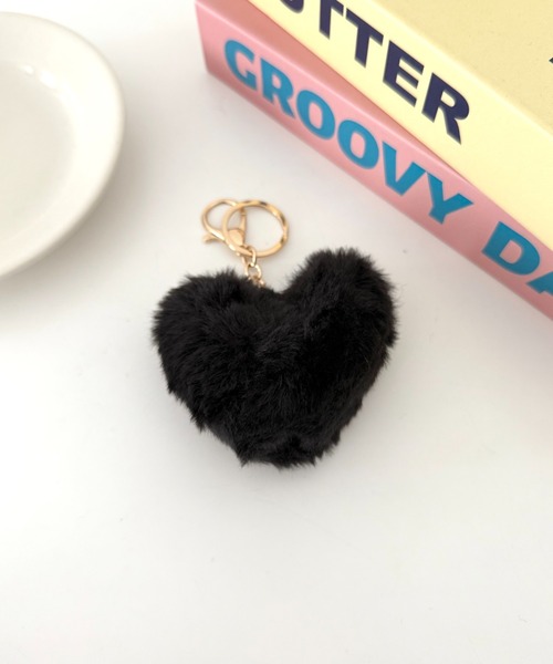 セール】ハートファーキーチャーム ハートキーホルダー（キーホルダー