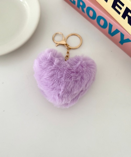 セール】ハートファーキーチャーム ハートキーホルダー（キーホルダー