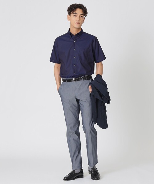 Paul Stuart（ポールスチュアート）の「【WEB・一部店舗限定】クールマックスピケ　トラウザーズ（スラックス・メンズ・ネイビー・76/79/82/85/91/88/94）」の3枚目の写真