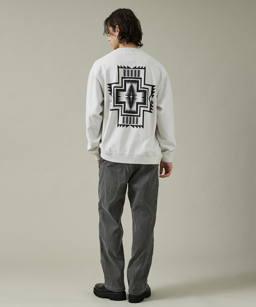 PENDLETON(ペンドルトン)の「【PENDLETON/ペンドルトン】Back Print Sweat / ハーディング柄 バックプリント/ スウェット/ トレーナー(Tシャツ/カットソー・メンズ・ブラック/アイボリー/ホワイト系その他・M/L)」の8枚目の写真