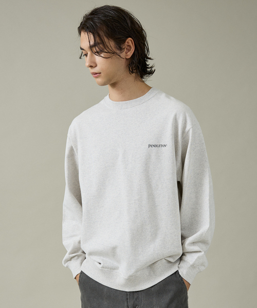 PENDLETON(ペンドルトン)の「【PENDLETON/ペンドルトン】Back Print Sweat / ハーディング柄 バックプリント/ スウェット/ トレーナー(Tシャツ/カットソー・メンズ・ブラック/アイボリー/ホワイト系その他・M/L)」の10枚目の写真