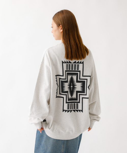 PENDLETON(ペンドルトン)の「【PENDLETON/ペンドルトン】Back Print Sweat / ハーディング柄 バックプリント/ スウェット/ トレーナー(Tシャツ/カットソー・メンズ・ブラック/アイボリー/ホワイト系その他・M/L)」の12枚目の写真