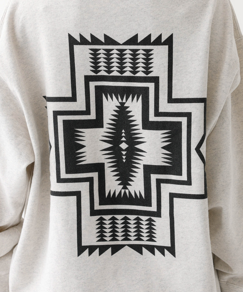 PENDLETON(ペンドルトン)の「【PENDLETON/ペンドルトン】Back Print Sweat / ハーディング柄 バックプリント/ スウェット/ トレーナー(Tシャツ/カットソー・メンズ・ブラック/アイボリー/ホワイト系その他・M/L)」の16枚目の写真