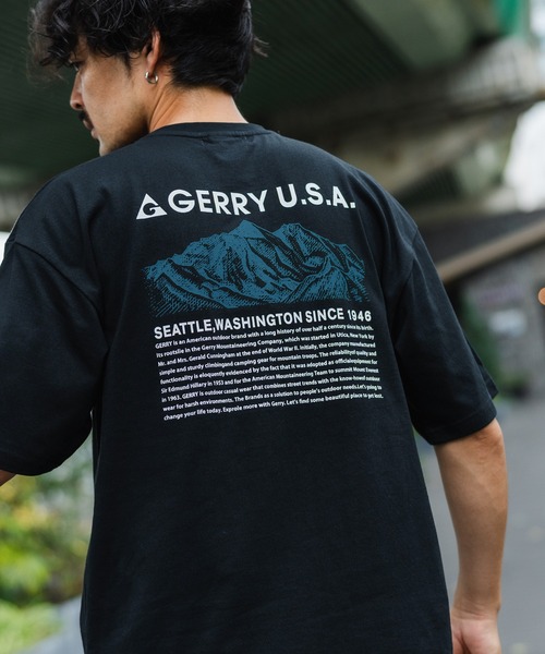 GERRY(ジェリー)の「【GERRY】別注 プリント 半袖Tシャツ(Tシャツ/カットソー・メンズ・ホワイト/ライトグレー/ブラック/ホワイト系/ホワイト系1/ホワイト系2/ホワイト系3/ブラック系/ブラック系1/ブラック系2/ブラック系3/ライトグレー系/ライトグレー系1/ライトグレー系2/ライトグレー系3/カーキ系2/ブルー系2/カーキ系1/カーキ/カーキ系/ブルー/ブルー系3/ブルー系/ブルー系1/カーキ系3・SMALL/LARGE/X-LARGE/MEDIUM)」の8枚目の写真