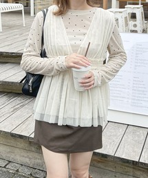 frunco（フランコ）の「チュールペプラムビスチェ（その他トップス）」