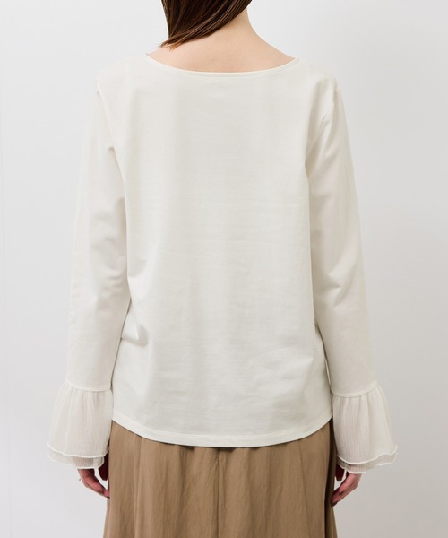 ROPE' PICNIC（ロペピクニック）の「袖ラメシアープリーツカットトップス（Tシャツ/カットソー・レディース・ホワイト・FREE）」の9枚目の写真